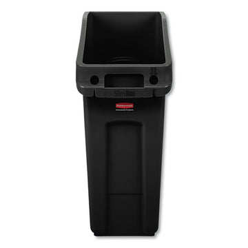 Rubbermaid® Commercial Slim Jim Under-counter Container, 13 Gal, Polyethylene, Black freeshipping - TVN Wholesale